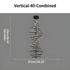 Linear Fish Bone Modeling Chandelier