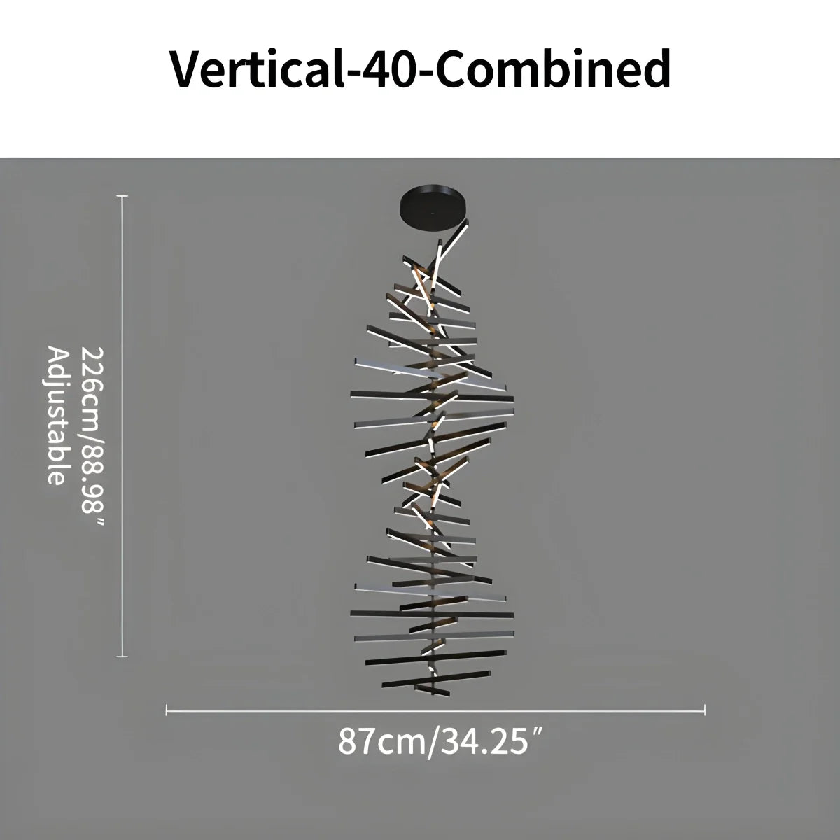 Linear Fish Bone Modeling Chandelier