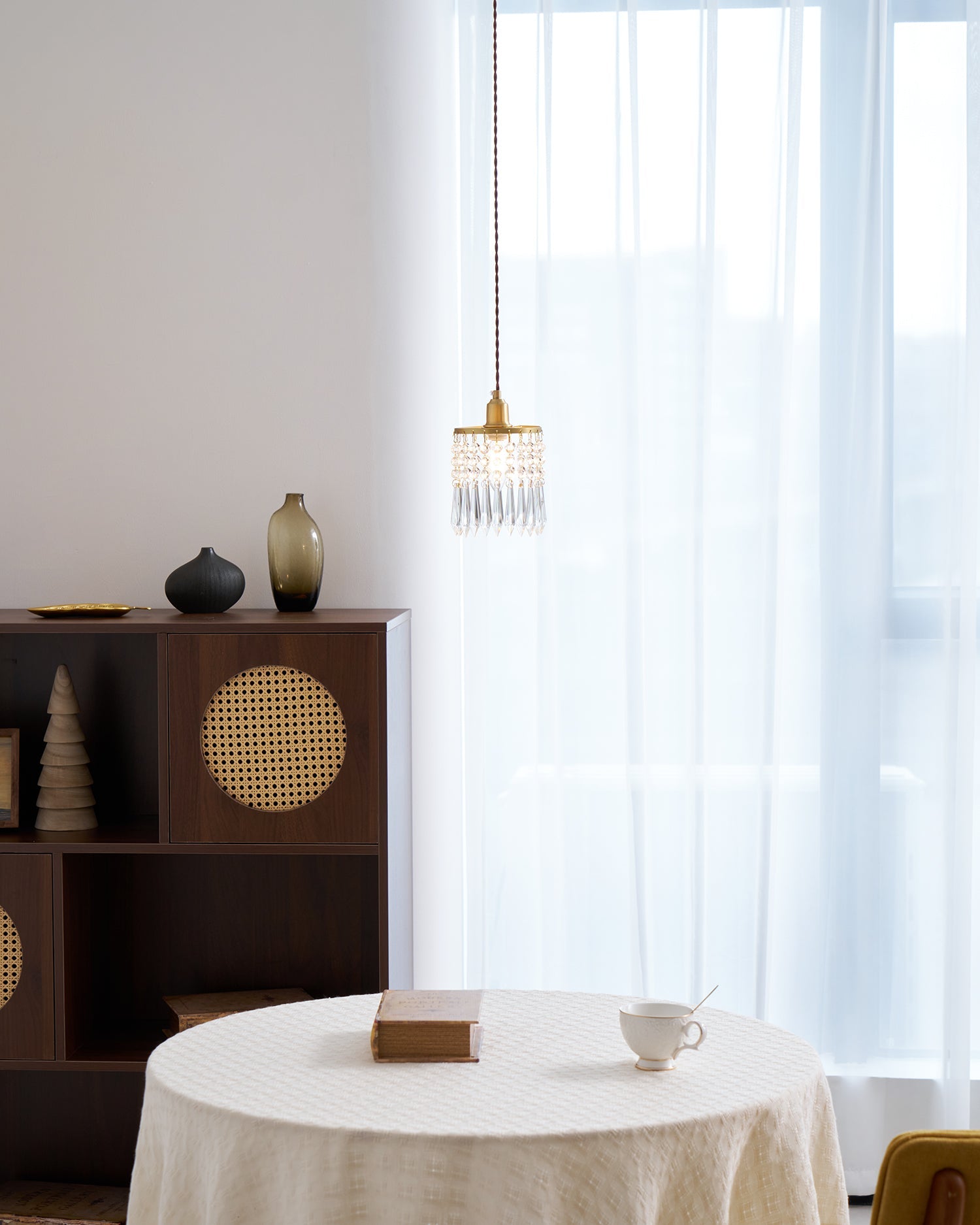 Vintage Crystal Pendant Lamp