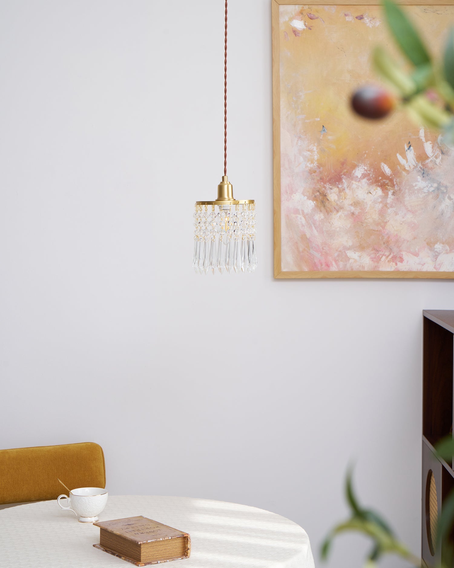 Vintage Crystal Pendant Lamp