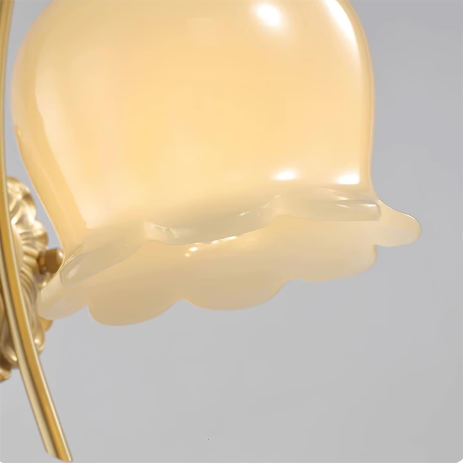 Vintage Mia Brass Wall Lamp – Art Deco Sconce with Fabric Shade