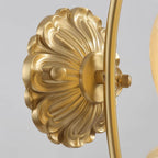 Vintage Mia Brass Wall Lamp – Art Deco Sconce with Fabric Shade
