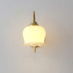 Vintage Mia Brass Wall Lamp – Art Deco Sconce with Fabric Shade