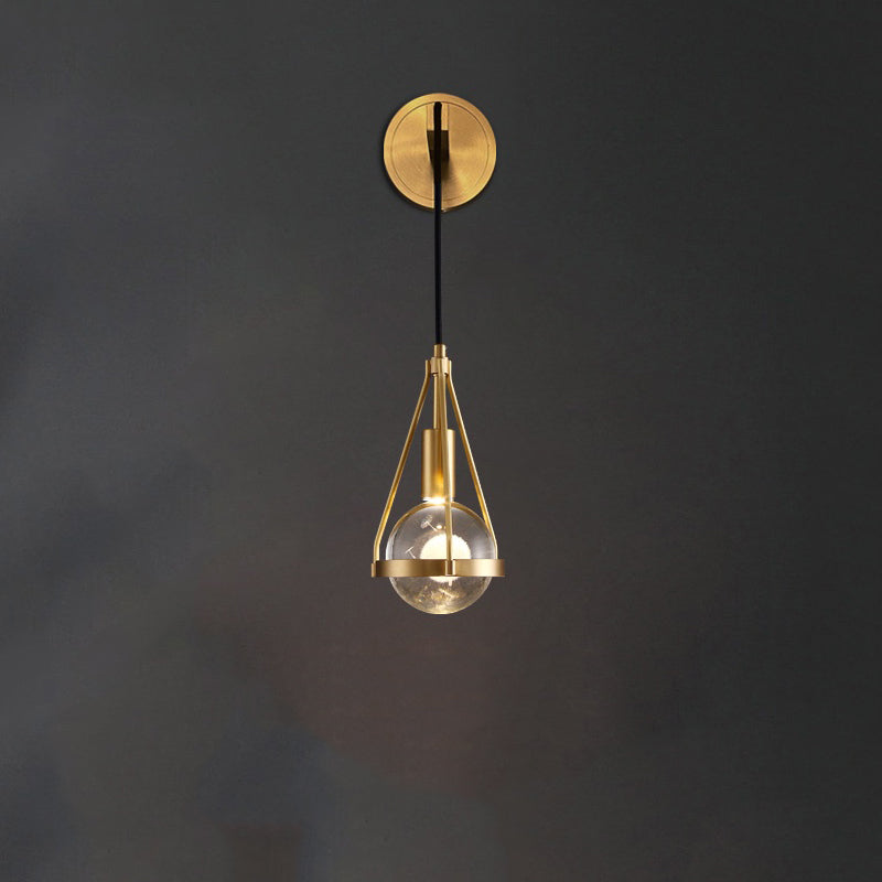 Vintage One Clear Crystal Light Wall Sconce