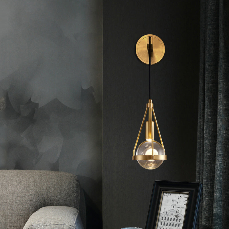 Vintage One Clear Crystal Light Wall Sconce