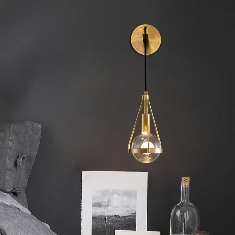 Vintage One Clear Crystal Light Wall Sconce