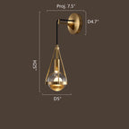 Vintage One Clear Crystal Light Wall Sconce