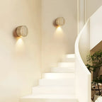 Vintage Round Travertine Wall Lamp