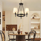 Vintage Ring Metal Fabric Chandelier