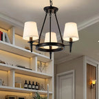 Vintage Ring Metal Fabric Chandelier