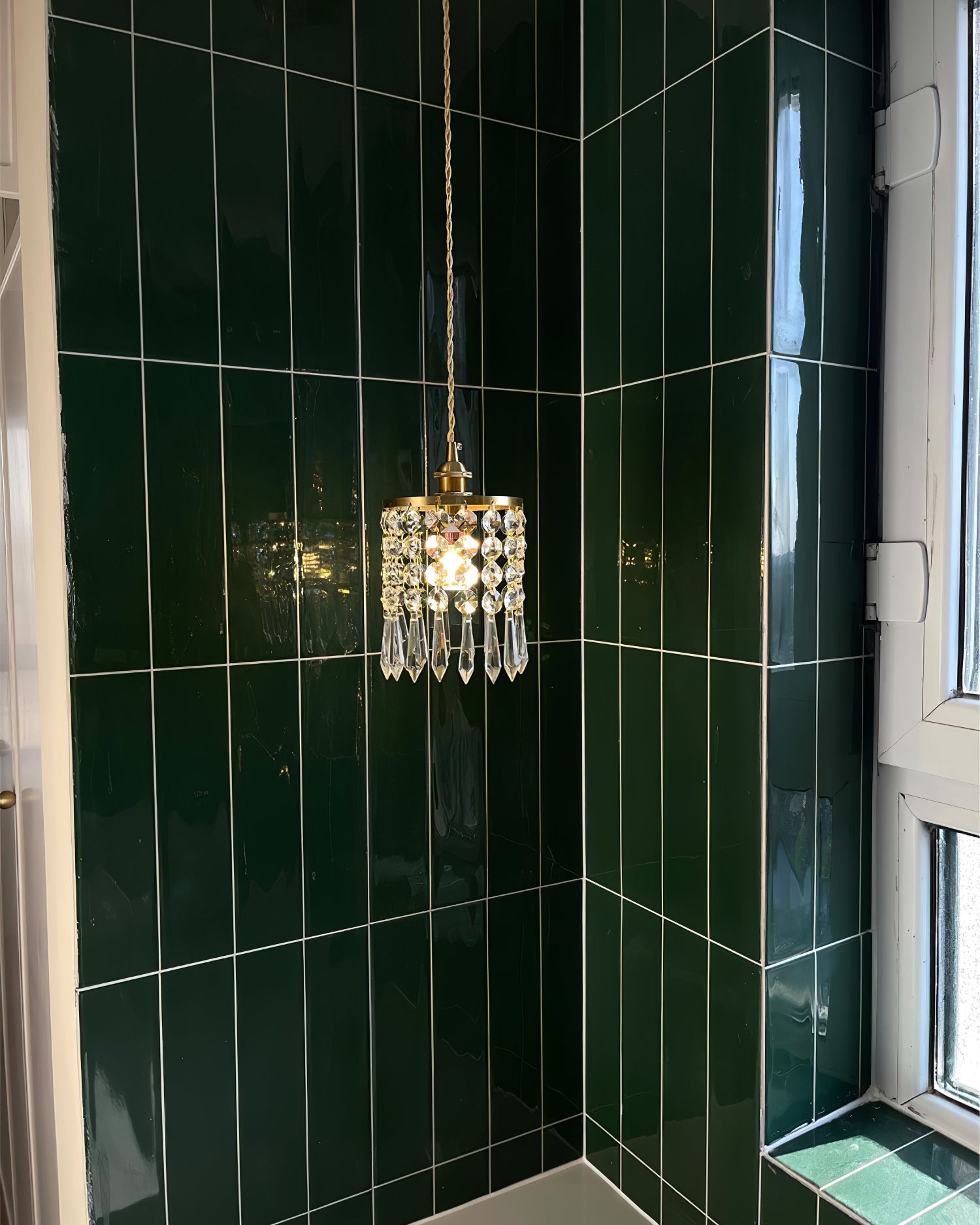 Vintage Crystal Pendant Lamp