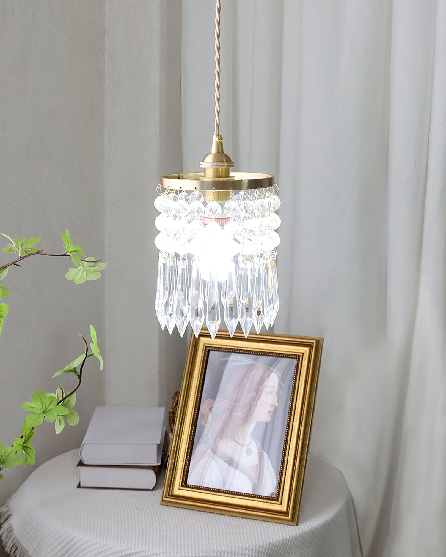 Vintage Crystal Pendant Lamp