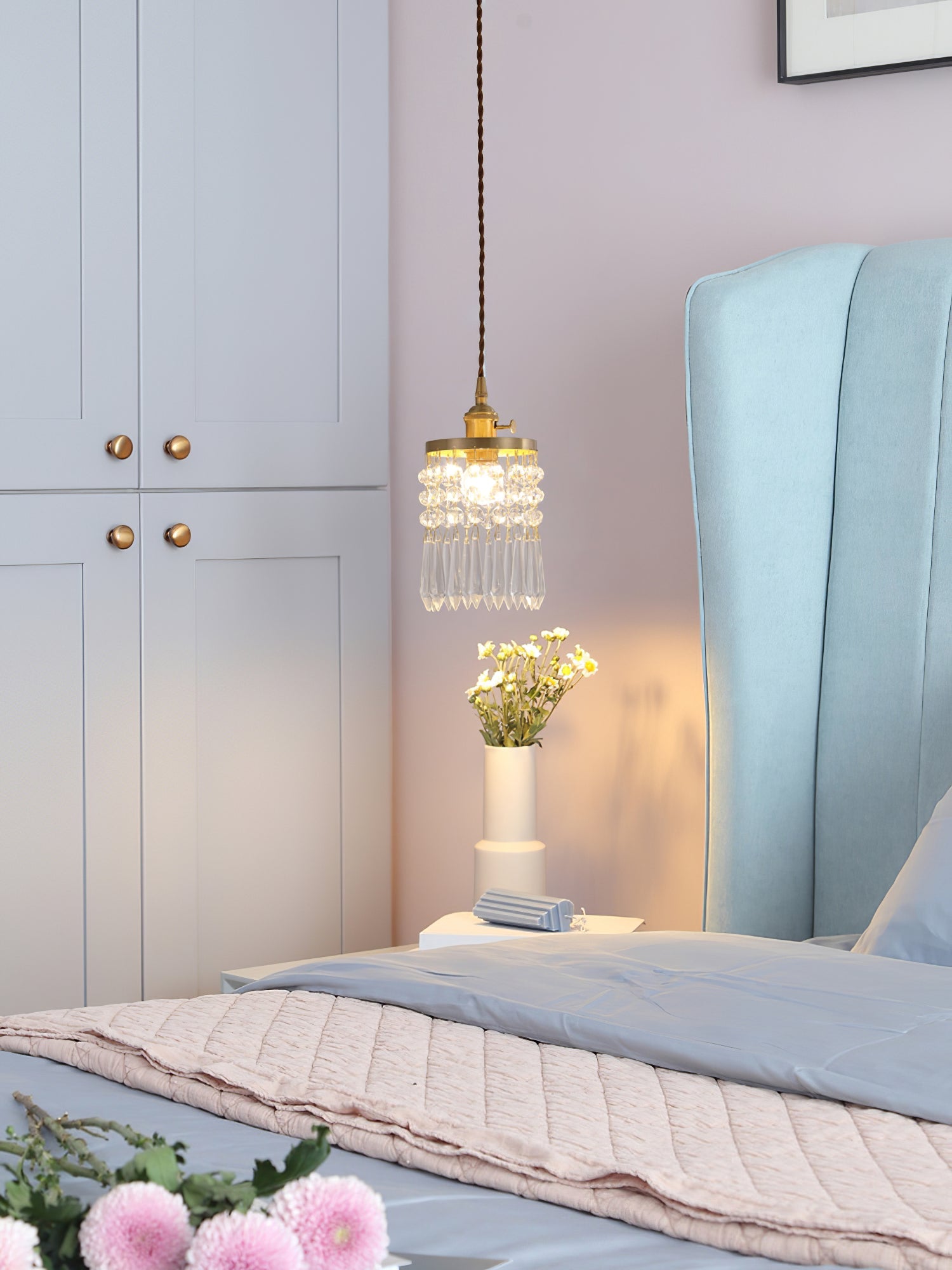 Vintage Crystal Pendant Lamp