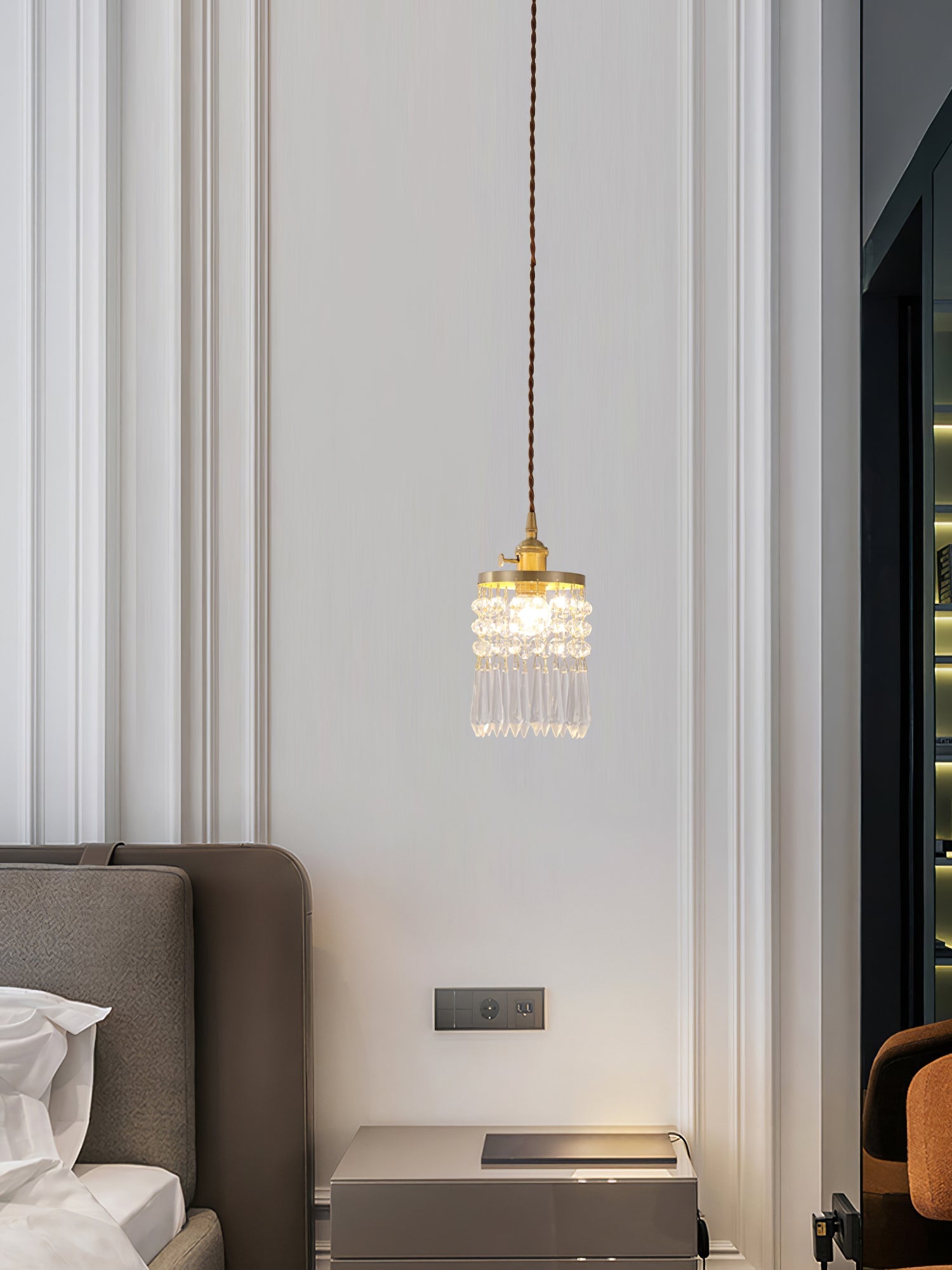 Vintage Crystal Pendant Lamp