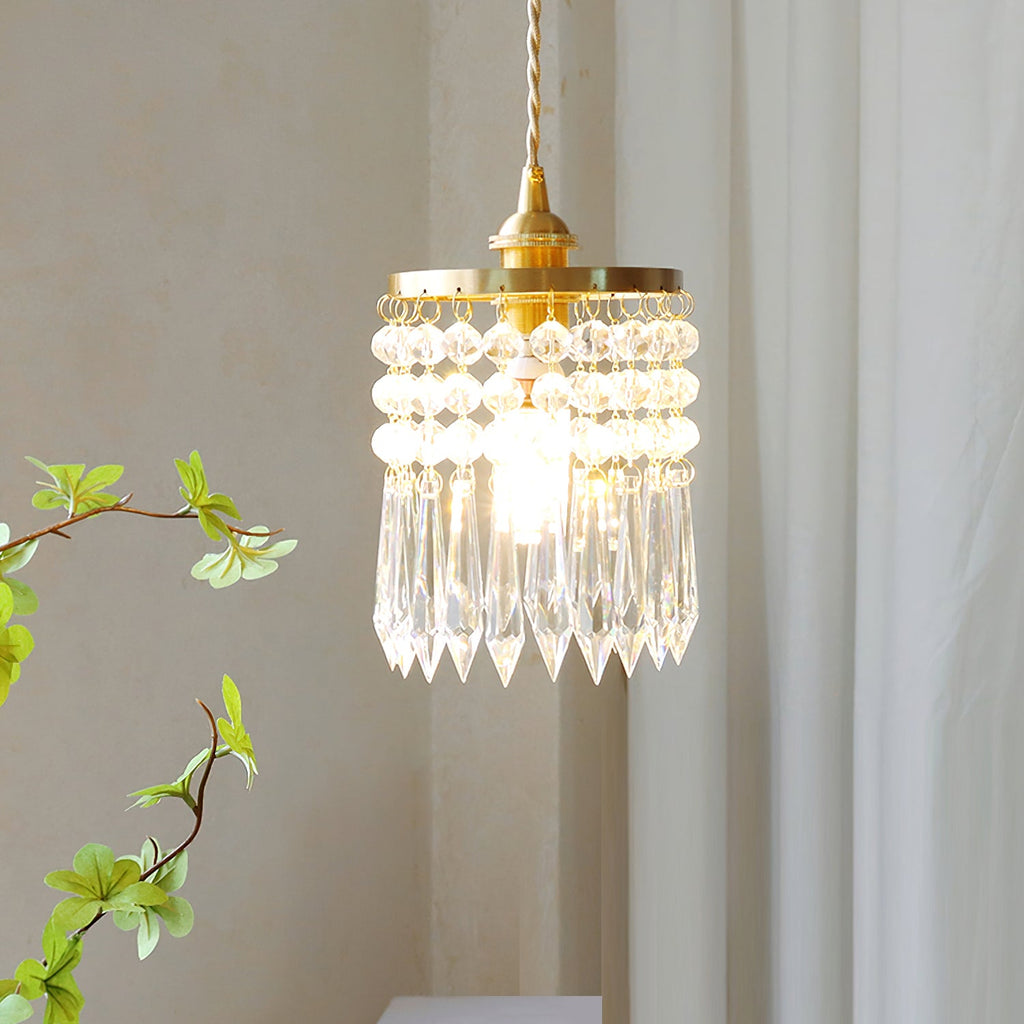 Vintage Crystal Pendant Lamp