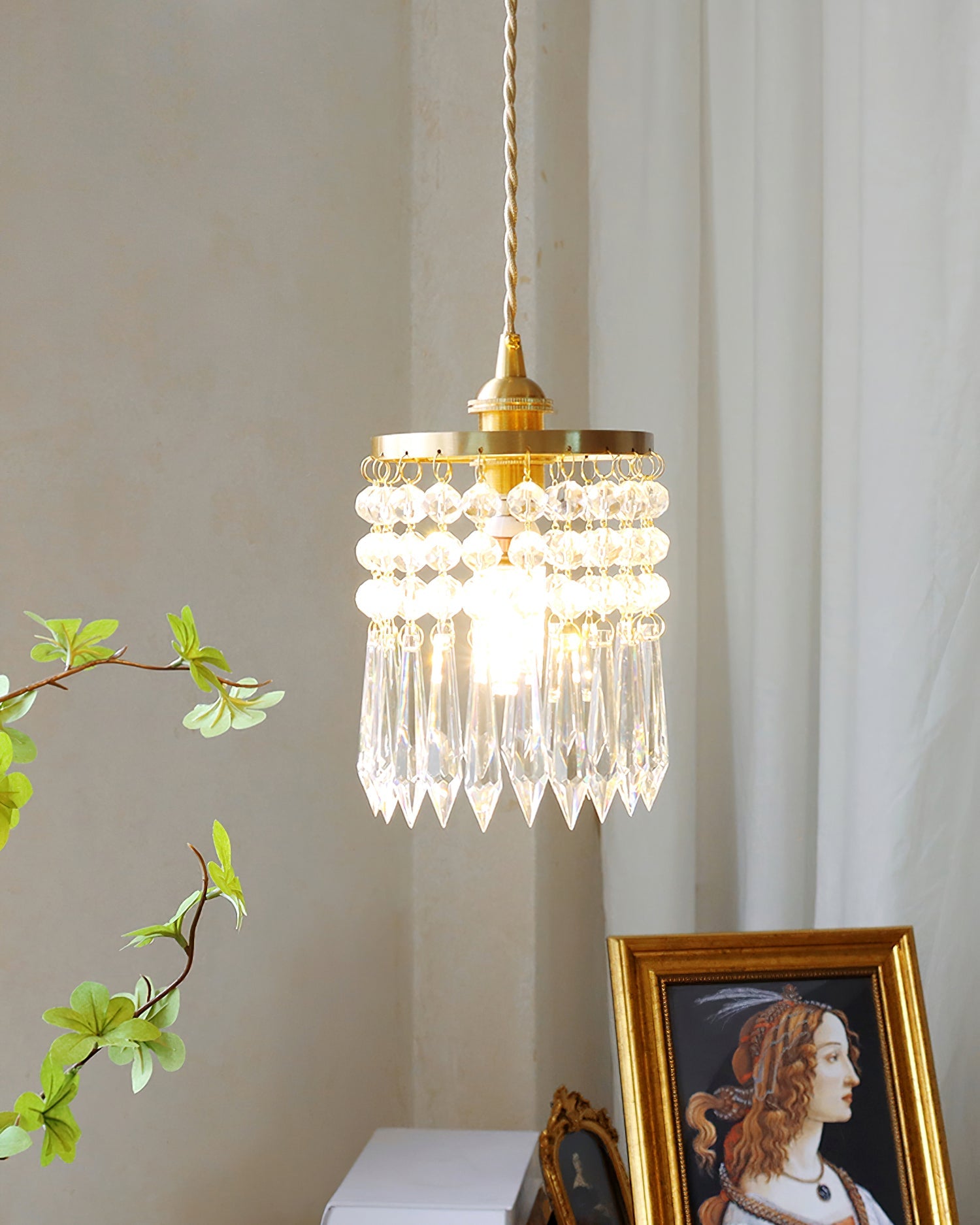 Vintage Crystal Pendant Lamp