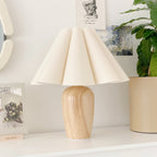 Vintage Fluted Beige Table Lamp