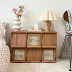 Vintage Fluted Beige Table Lamp