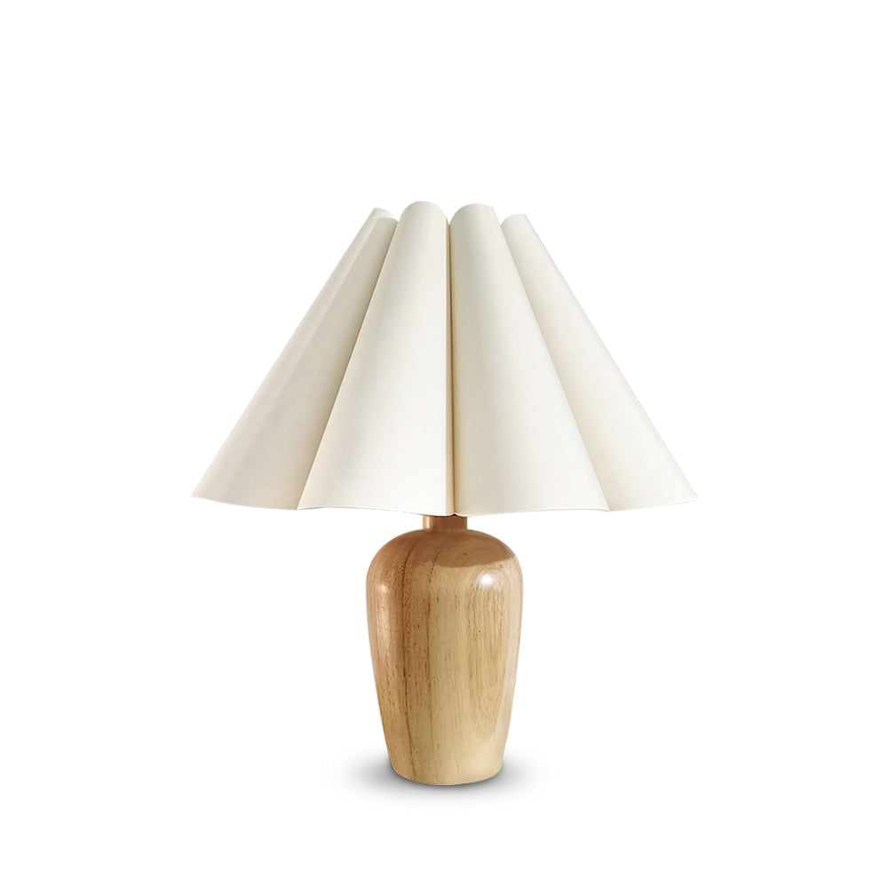 Vintage Fluted Beige Table Lamp