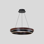 Circular LED Wood Chandelier for Dining Room