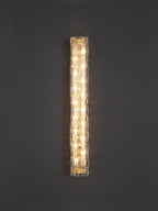 Brass Ripple Crystal Wall Sconce