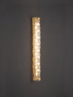 Brass Ripple Crystal Wall Sconce