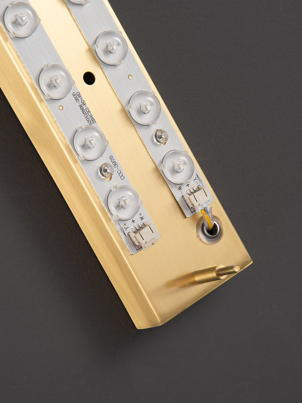 Brass Ripple Crystal Wall Sconce