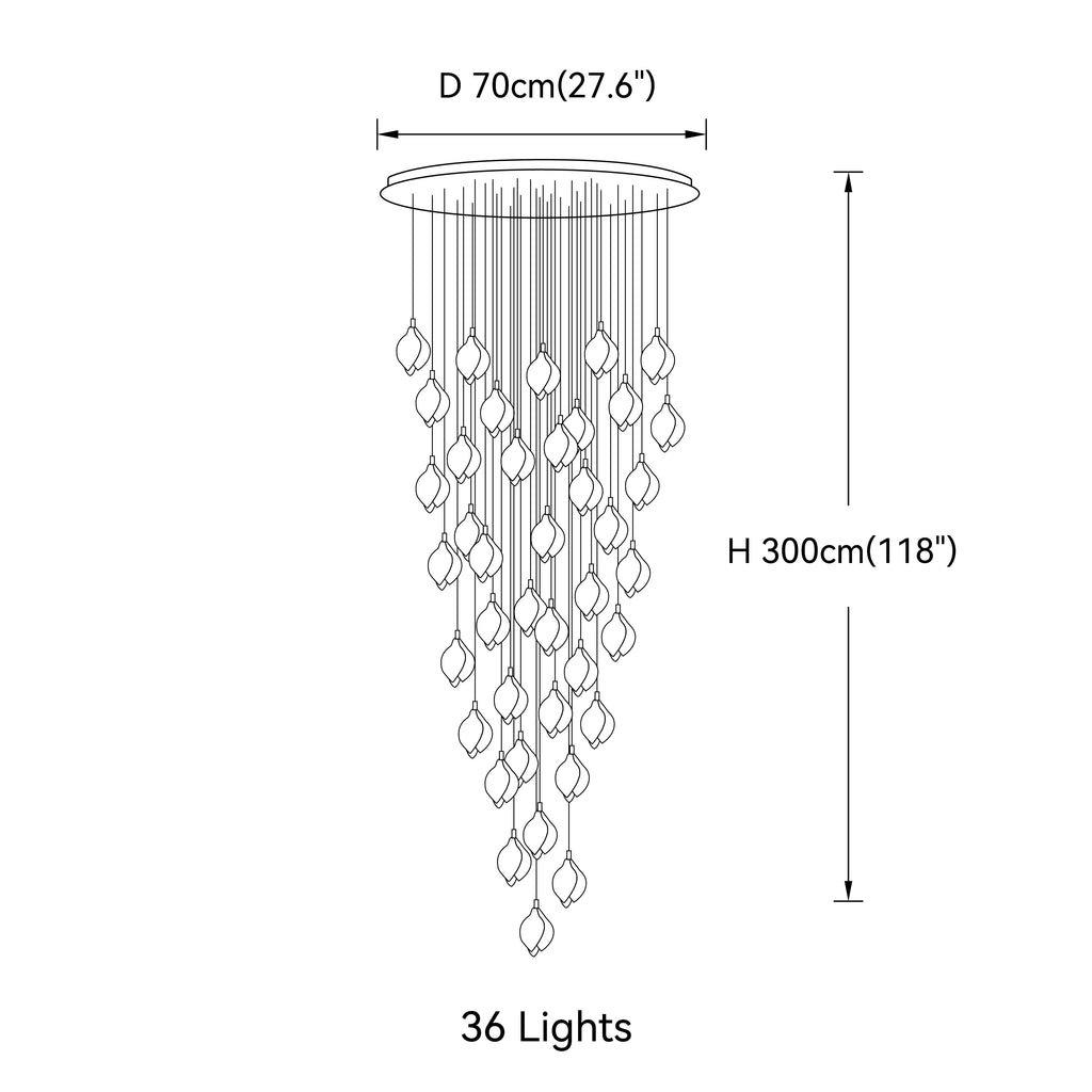 Bloom Porcelain Petals Pendant Light