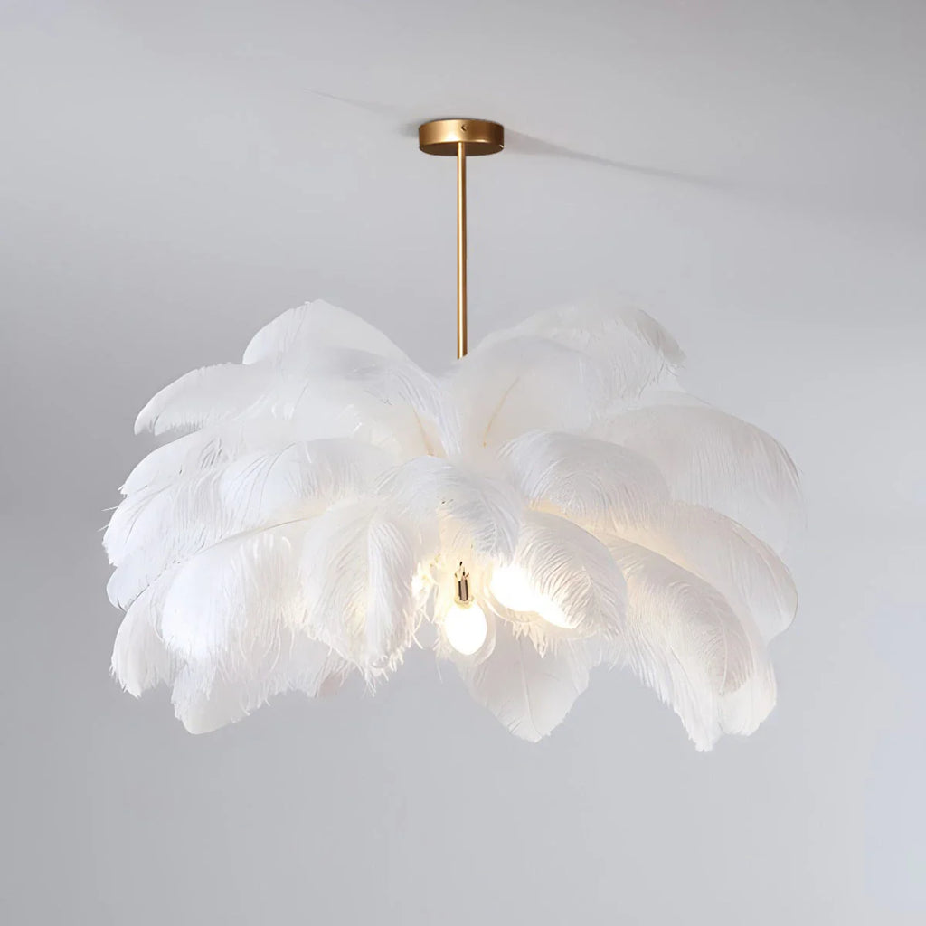 Ostrich Feather Chandelier Multiple Colors Available