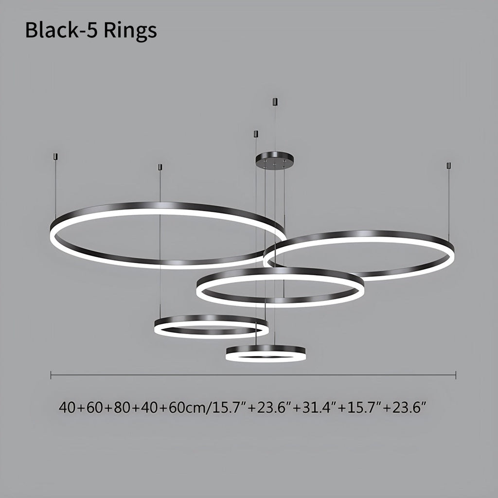 Modern Wireless Ring Chandelier Ceiling Lamp