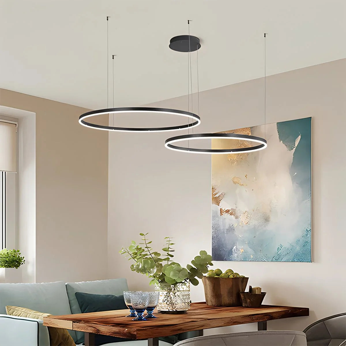 Modern Wireless Ring Chandelier Ceiling Lamp