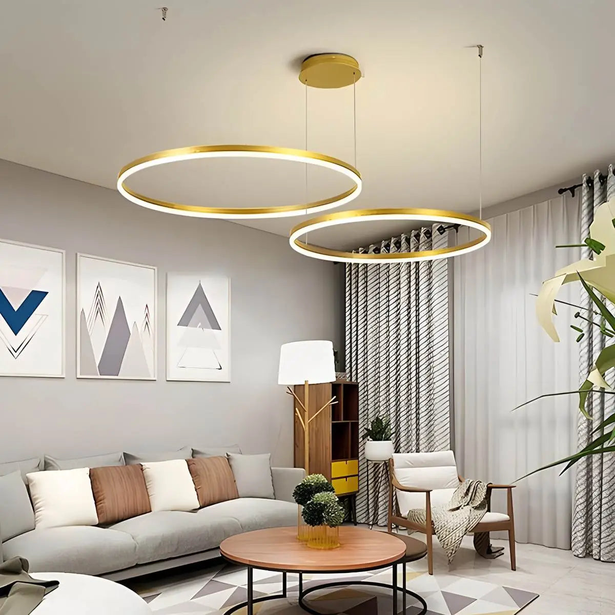 Modern Wireless Ring Chandelier Ceiling Lamp