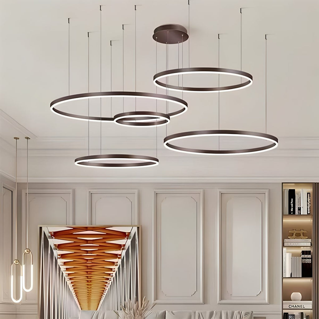 Modern Wireless Ring Chandelier Ceiling Lamp