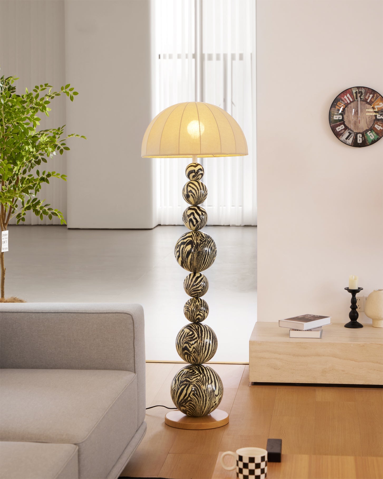 Zebra Floor Lamp