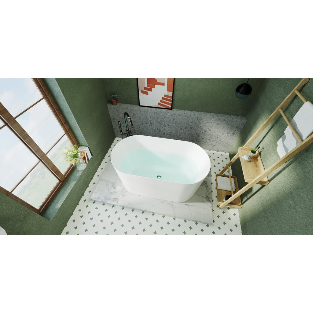 55" Luxury Glossy Soaking Tub