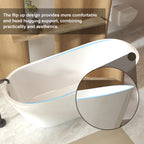 67"Special-shaped Freestanding Slipper Bathtub: Gloss White Finish, Chrome Overflow & Pop-Up Drain, cUPC Certified