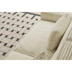 106.3" Large Striped Fabric Sofa, Modern & Cozy Living Room/Bedroom Furniture