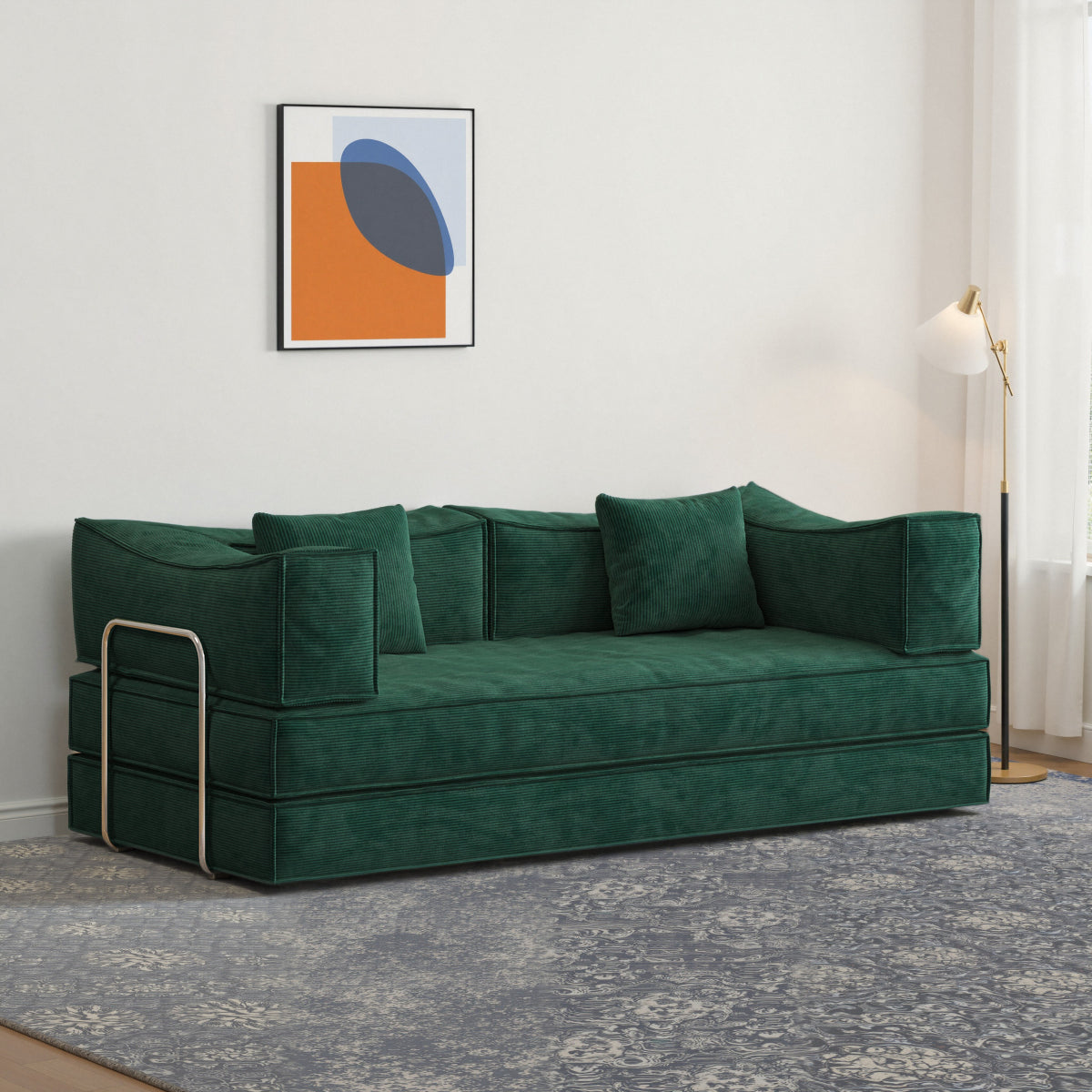 78.8 inch  Modular sofa, convertible pudding block sofa, floor-standing sofa bed with armrests and comfortable sofa bed, compression sofa for living