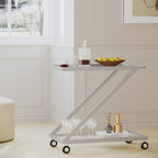 Modern Minimalist Z-shaped Bar Cart