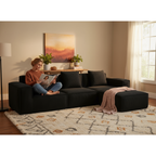 118" Modular Sofa, Convertible to Oversized Sofa Bed