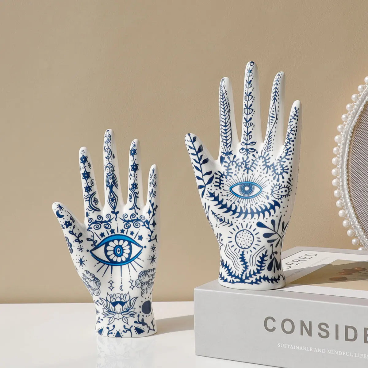 All-Seeing Eye Hand™ Ceramic Jewelry Stand