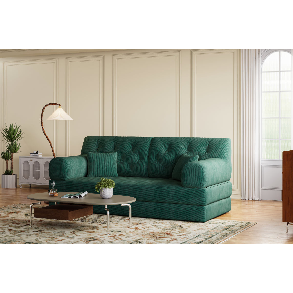 78.8" Modular Sofa Comfortable Floor Sofa Bed for Living Room