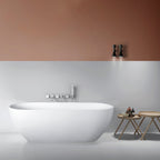 68.9 inch freestanding solid surface soaking bathtub for bathroom