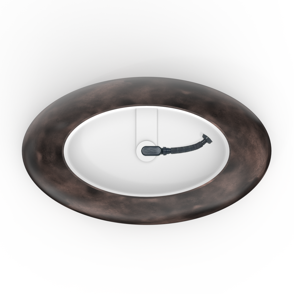 67 inch freestanding solid surface soaking bathtub for bathroom