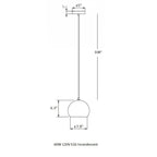 White Roxy Pendant Light OPEN BOX