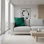 Emerald Brushstroke Accent Pillow