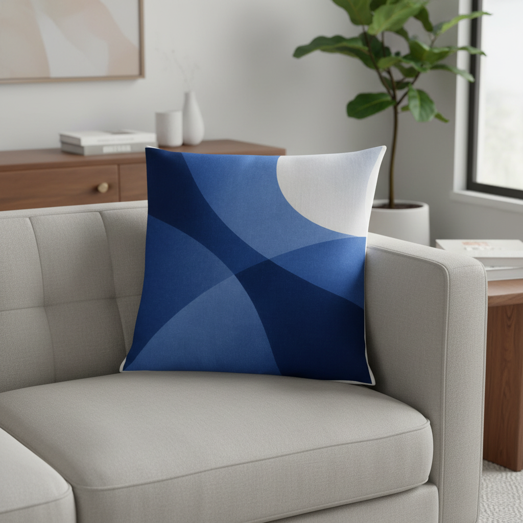 Modern Jewel Tone Abstract Throw Pillow