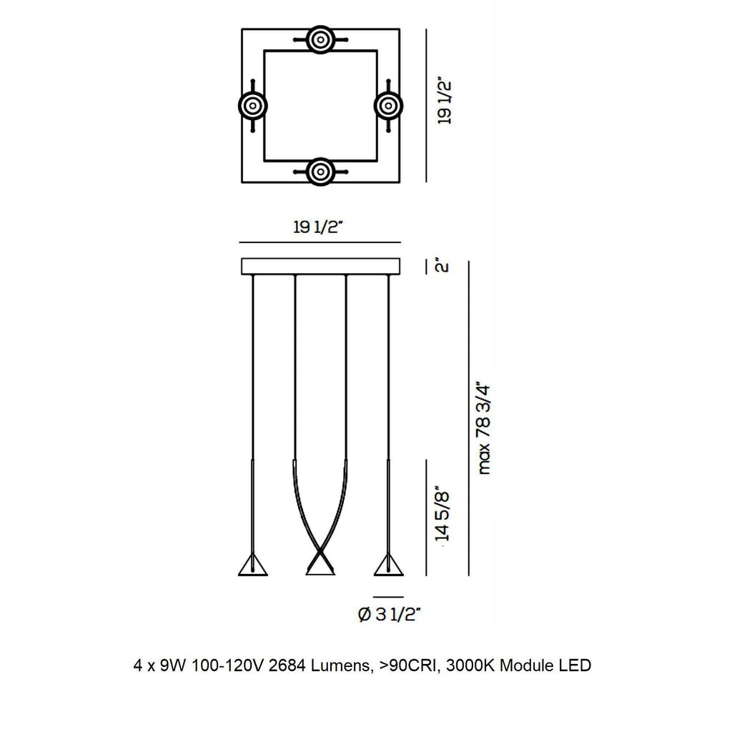 Jewel Square Pendant Light