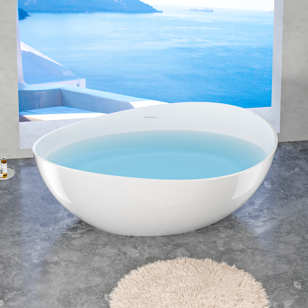 Luxury Stone Resin Soaking Bathtub