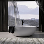 47" Freestanding Tub with Built-in Seat, White Acrylic, CUPC